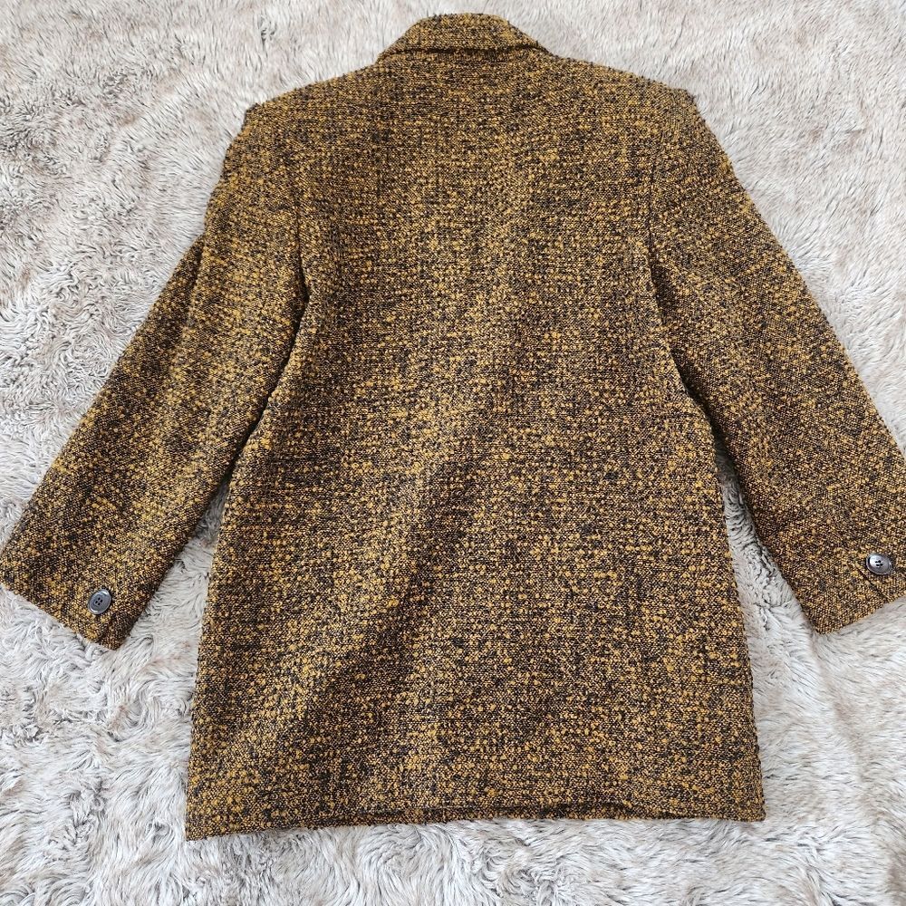 Cassis Vintage Pure Virgin Wool Blazer Jacket Mustard Yellow Size 8 - Picture 7 of 10